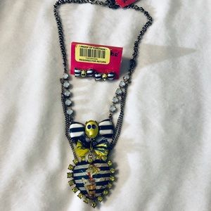 Betsey Johnson Nautical necklace and earrings